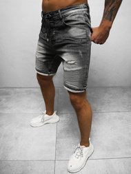 Spodenki męskie jeansowe czarne OZONEE NB/MP0033N/1