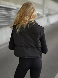 Kamizelka damska pikowana czarna OZONEE JS/16M9209/392