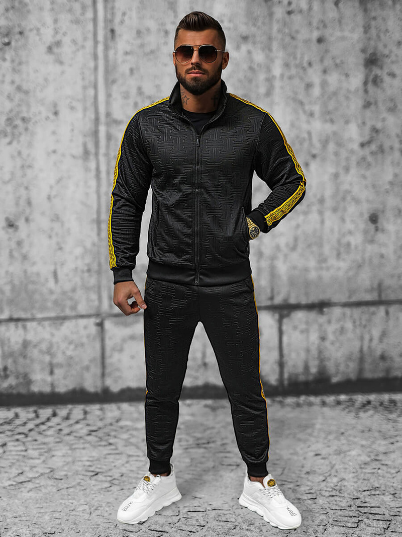 Чоловічий спортивний комплект чорний OZONEE O/3A163