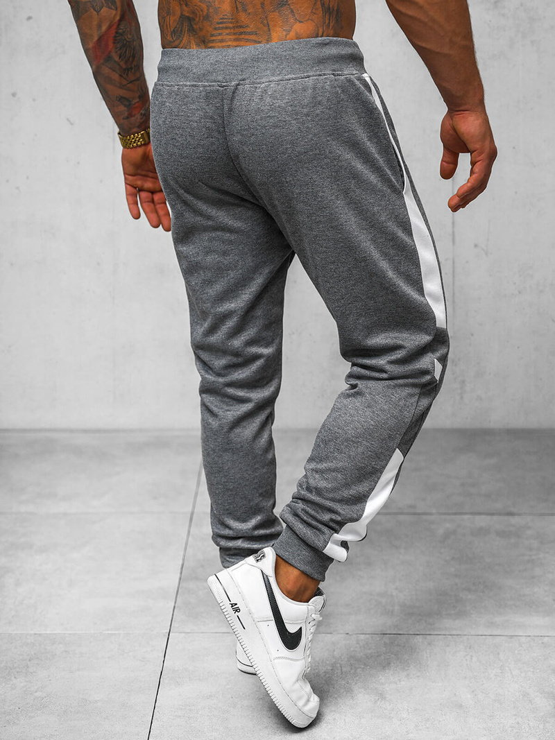 Spodnie dresowe męskie grafitowe OZONEE JS/8K209