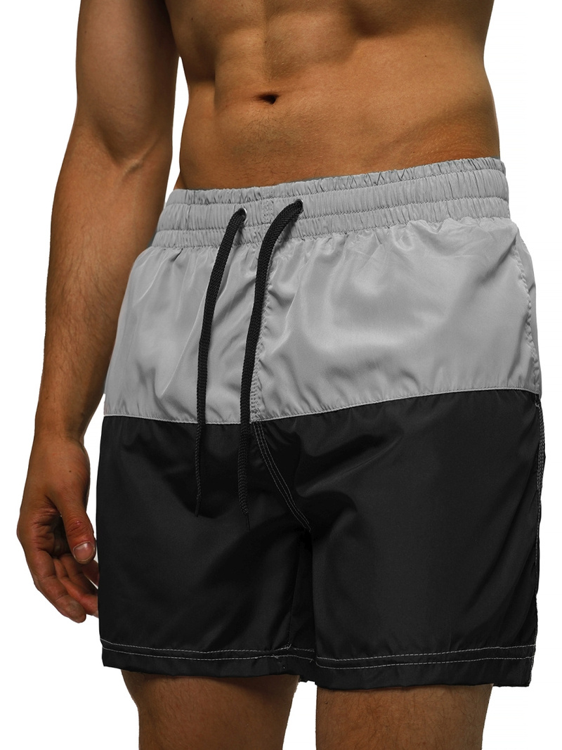 Spodenki kąpielowe męskie szaro-czarne OZONEE JS/HM065