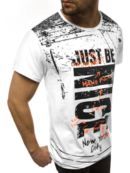 T-Shirt męski biały OZONEE JS/KS1983