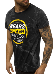 T-Shirt męski czarny OZONEE JS/SS10925