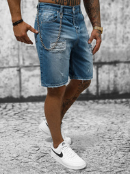 Spodenki męskie jeansowe niebieskie OZONEE DP/172