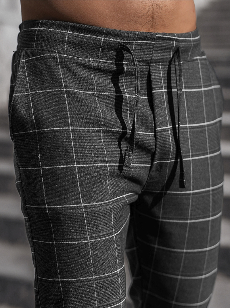 Чоловічі штани джоггери чинос Чорнi OZONEE DJ/2276/22Z