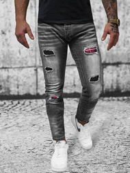 Spodnie jeansowe męskie czarne OZONEE NB/MP0050NZ