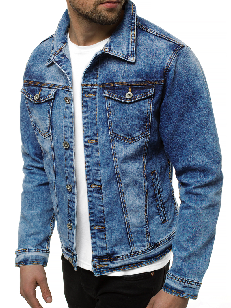 Куртка чоловіча джинсова Синя OZONEE V/19322