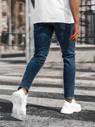 Spodnie jeansowe męskie ciemno-niebieskie OZONEE E/5193/02