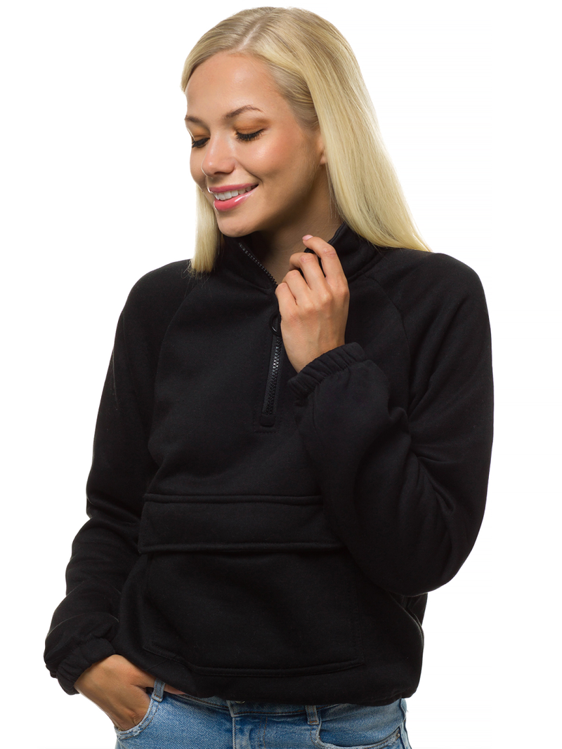 Жіноча Толстовка Чорна OZONEE JS/KSW2032