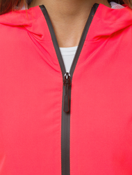 Kurtka przejściowa damska koralowa OZONEE JS/HH036/53