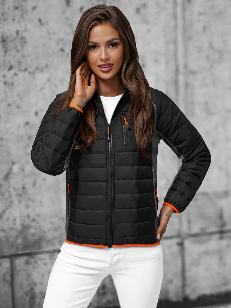 Kurtka damska czarna OZONEE JS/8M915/392