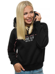 Bluza z kapturem damska czarna OZONEE JS/KSW2002