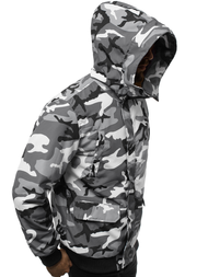 Куртка чоловіча Сіро-камуфляжна OZONEE JS/2019005