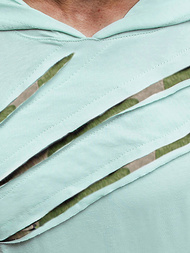 T-Shirt z kapturem męski miętowy OZONEE A/1185Z 