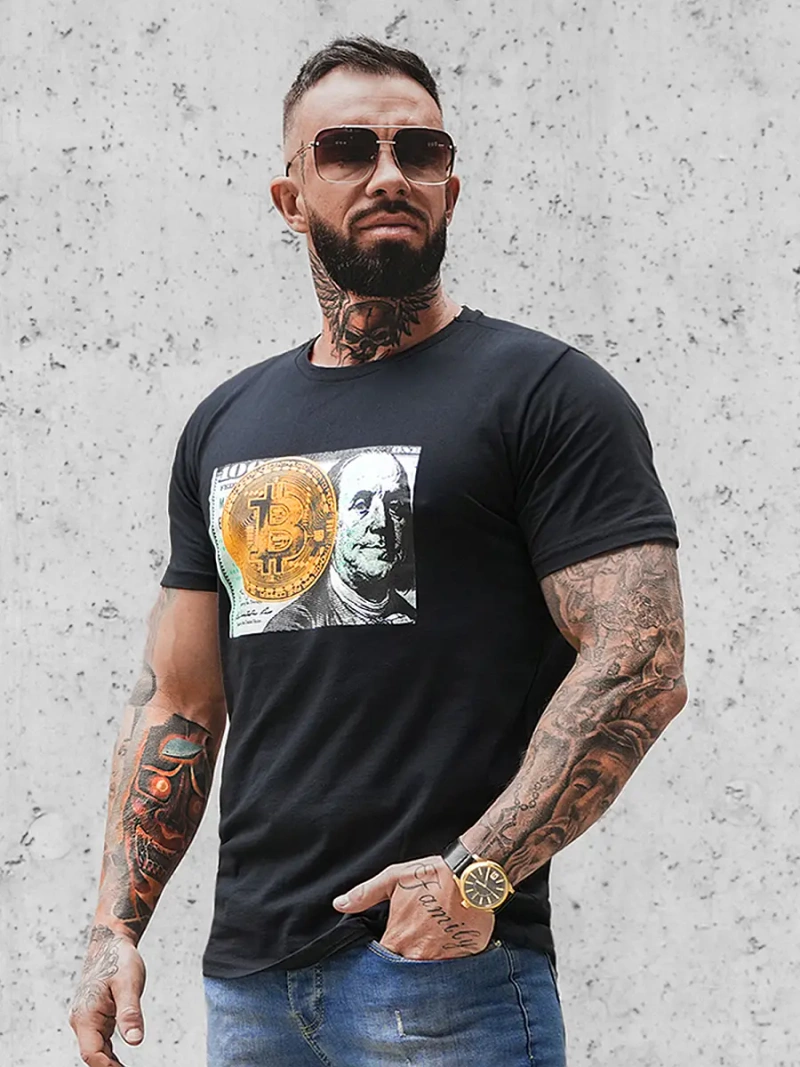 Футболка чоловіча Чорний OZONEE O/BL2260Z