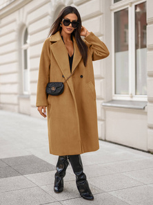 Płaszcz damski camelowy OZONEE JS/11Z8161