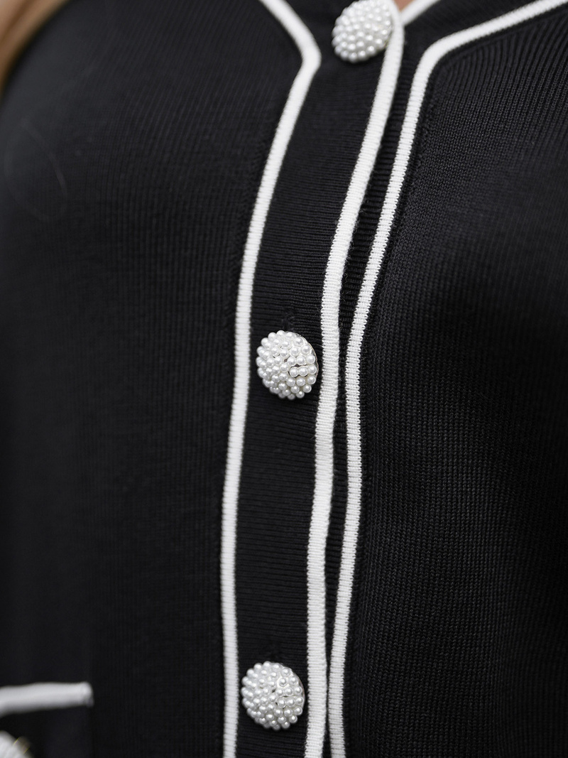 Komplet dresowy damski dwuczęściowy czarny OZONEE JS/26C8802/3