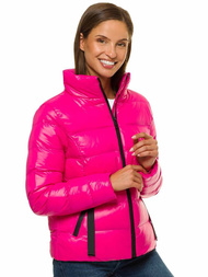 Kurtka pikowana damska różowa OZONEE JS/M23061/1