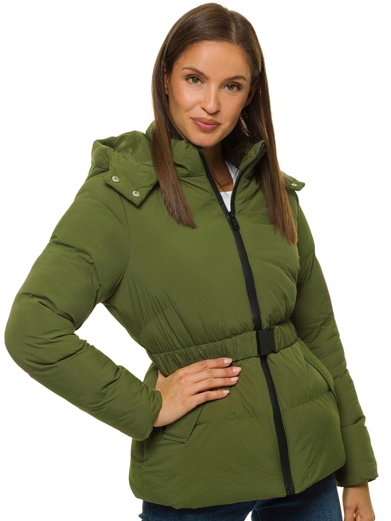 Kurtka zimowa damska zielona OZONEE JS/M23060/2