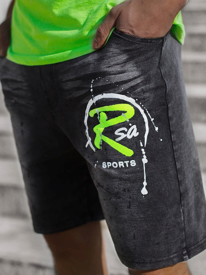 Шорти джинові чоловічі Чорнi OZONEE JS/KK1075