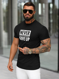 T-shirt męski slim fit czarny OZONEE NB/MT3133