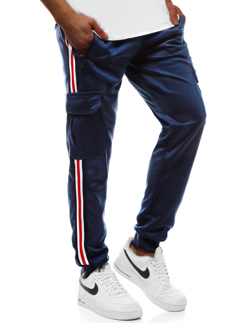 Spodnie dresowe męskie granatowe OZONEE JS/JZ11009