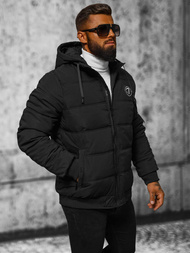 Kurtka zimowa męska pikowana czarna OZONEE JS/84M3030/392