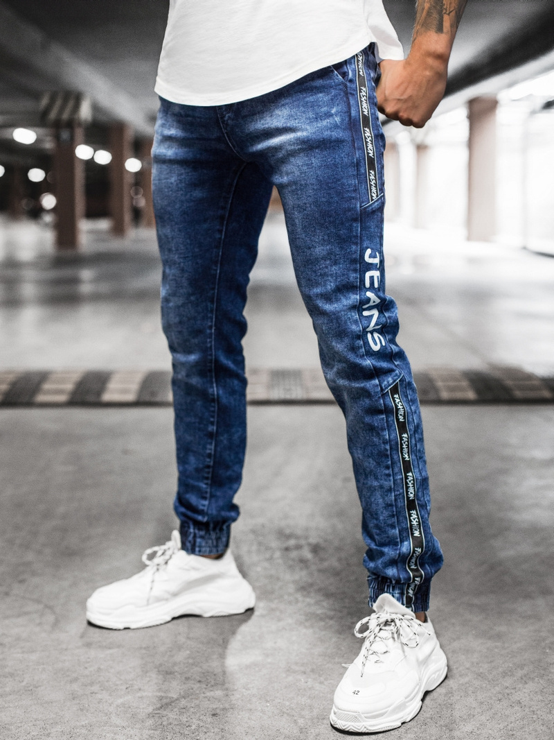 Штани чоловічі джоггери Синi OZONEE DR/TF084