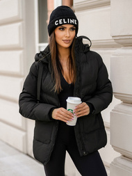 Kurtka zimowa damska pikowana czarna OZONEE JS/5M3251/392Z