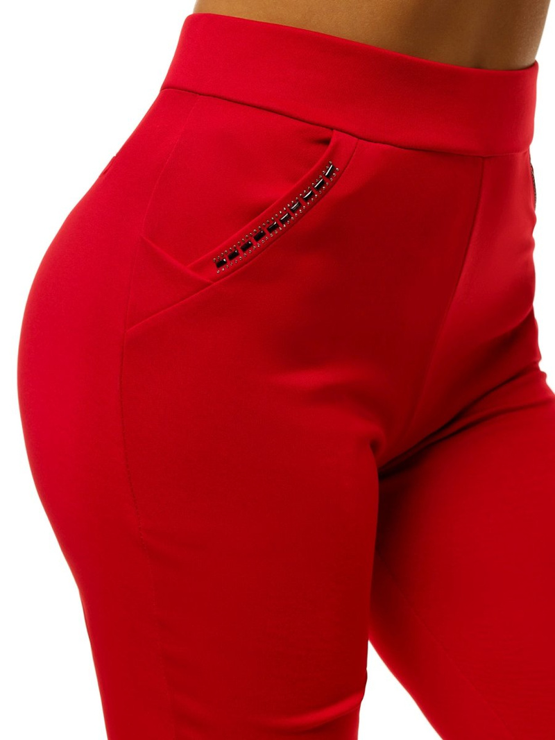 Legginsy krótkie damskie czerwone OZONEE JS/1027/E5