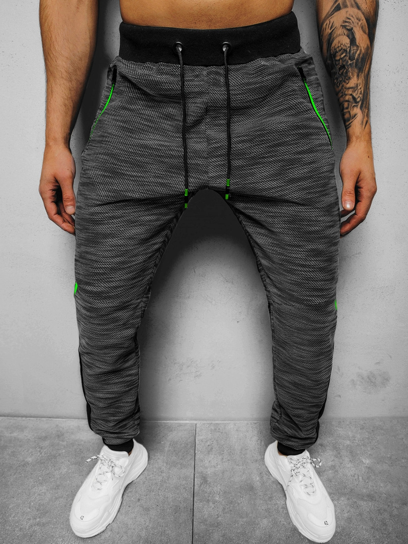 Spodnie dresowe męskie czarne OZONEE JS/K60020Z