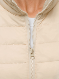 Kurtka przejściowa damska ecru OZONEE JS/M23037/57