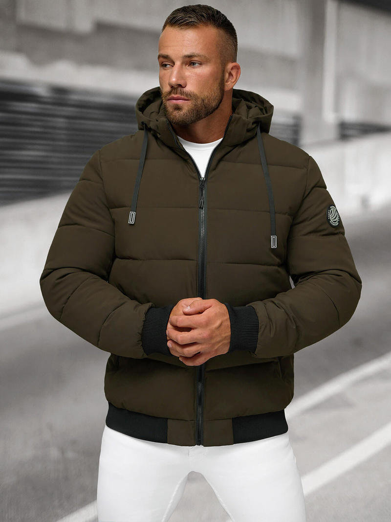 Kurtka zimowa męska brązowa OZONEE JS/31M5023/84