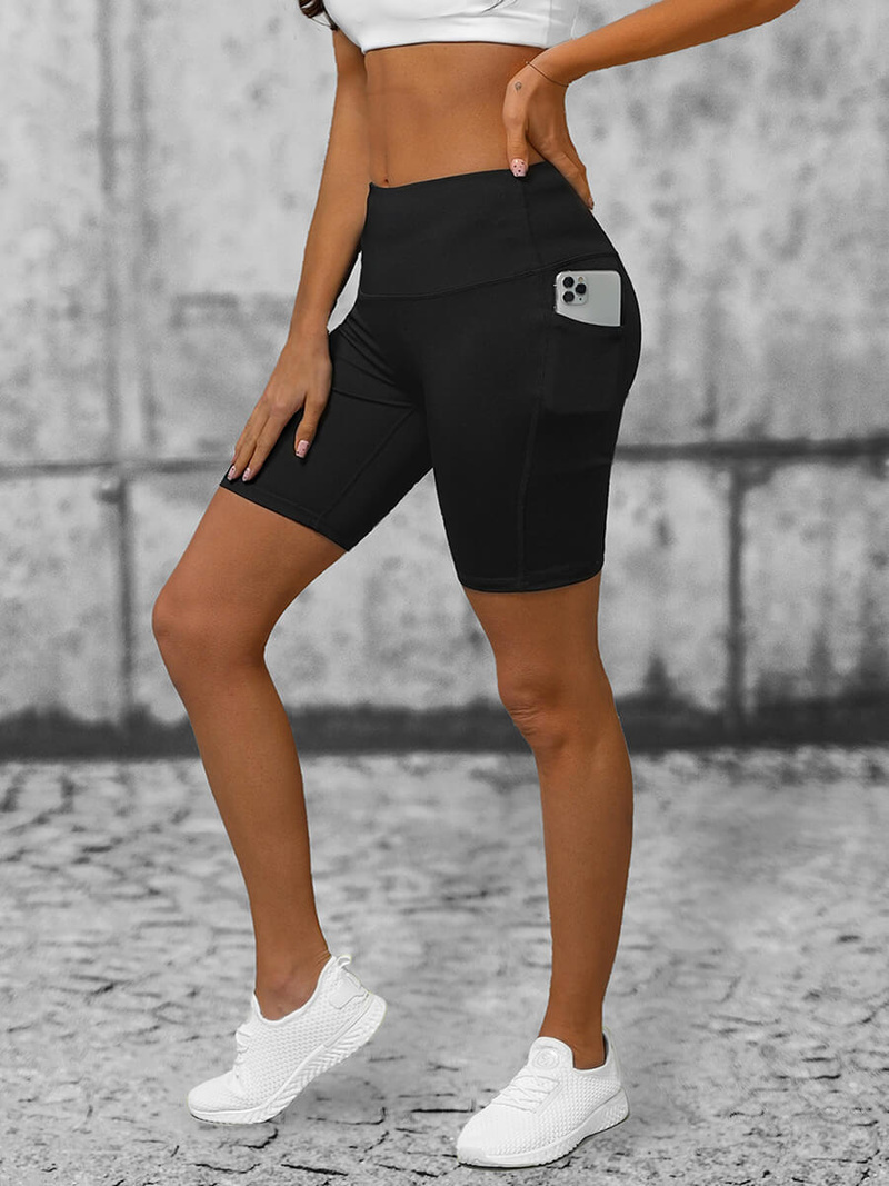 Legginsy krótkie damskie kolarki czarne OZONEE O/YY9232A