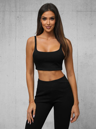 Komplet sportowy trzyczęściowy damski czarny OZONEE O/XYS3226