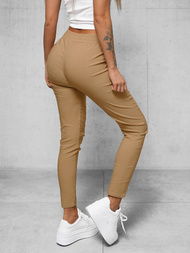 Spodnie damskie chino camelowe OZONEE O/7737