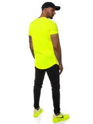 T-Shirt męski żółty-neon OZONEE O/1256XZ