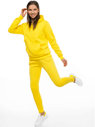 Bluza z kapturem damska żółta OZONEE JS/W02Z