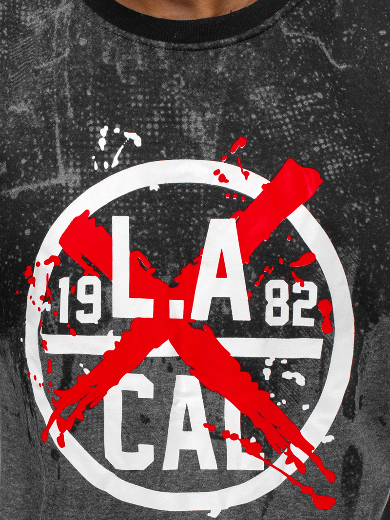 Толстовка чоловіча Темно-сіра OZONEE JS/22053Z