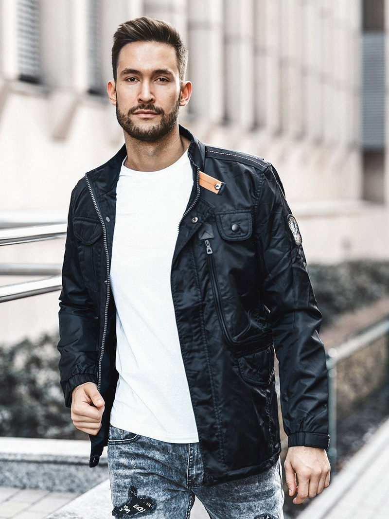 Куртка демicезонна чоловіча Чорна OZONEE O/99237