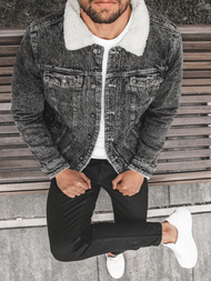 Куртка чоловіча джинсова Чорна OZONEE JB/JP1160Z