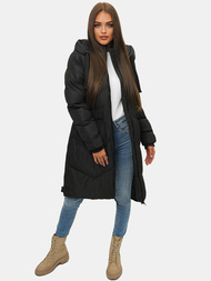 Płaszcz zimowy damski czarny OZONEE JS/M735/392