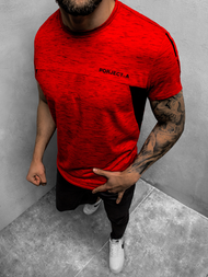 T-Shirt męski czerwony OZONEE JS/SS11126Z