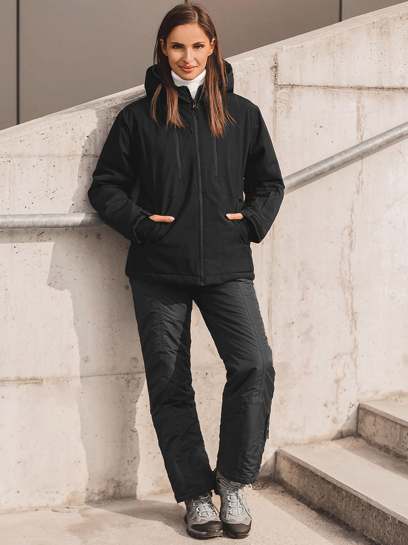 Kurtka damska zimowa czarna OZONEE JS/HH012/1