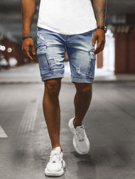 Чоловічі джинсові шорти Яскраво-Синi OZONEE NB/MP0039BCZ