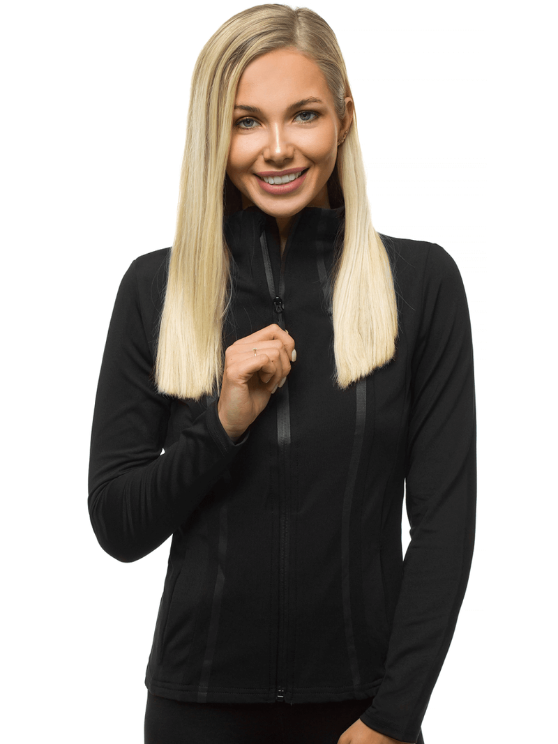 Bluza damska rozpinana czarna OZONEE JS/HH020/1