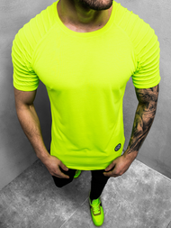 T-Shirt męski żółty-neon OZONEE O/1256XZ