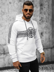 Bluza z kapturem męska biała OZONEE JS/8B996/1