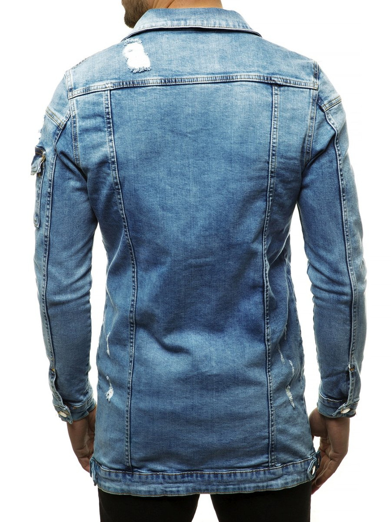 Kurtka męska jeans jasno-niebieska OZONEE G/474K
