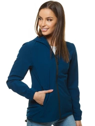 Kurtka przejściowa damska ciemno-niebieska OZONEE JS/HH036/58